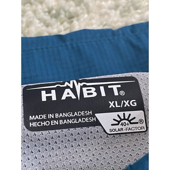 Habit Shirt SET (2) Mens Blue XL Short & Long Sleeve Button Up Pocket Breathable - Picture 12 of 15